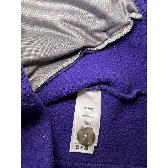 Cabelas Womens Fleece Pullover Sweatshirt Purple Size: L Hip Length Mock Neck - Picture 9 of 12